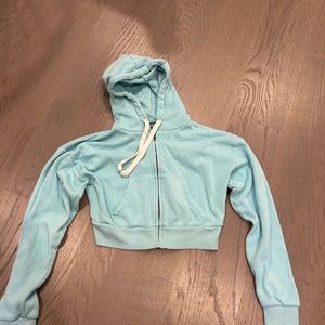 katiejnyc baby blue crop hoodie. Size girls large